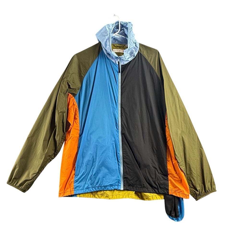 Uniqlo x Marni Windbreaker XL Colorblock Hooded Pocketable Packable Jacket
